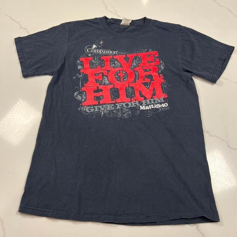 bible Christian Live For Him parody graphic tee shirt vintage